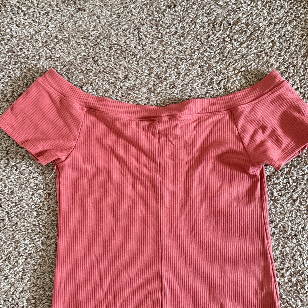 Old Navy Off-Shoulder Ribbed Tunic - Pink - Picture 6 of 7